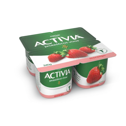 Activia Polpa Morango 340g (4 Unidades)