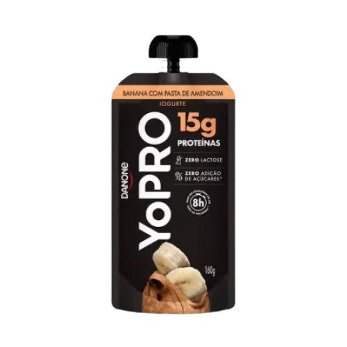 YoPRO Pouch Banana com Pasta de Amendoim 15g Proteína 160g