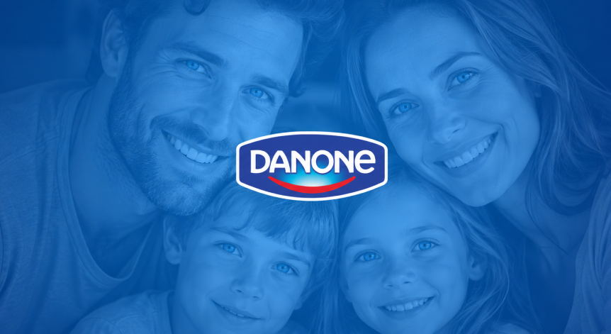 Linha de produtos da marca Danone