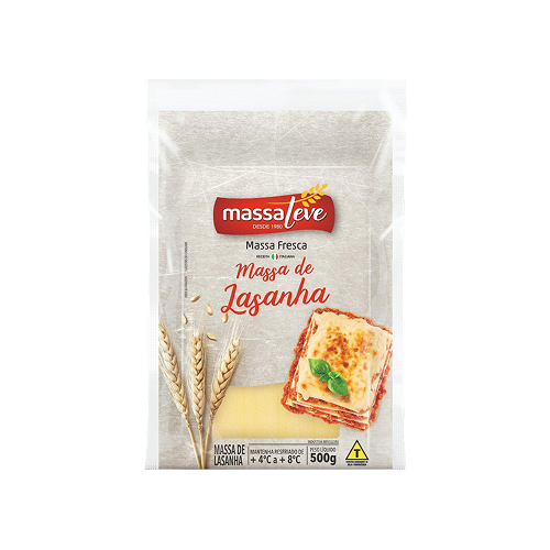 MASSA LASANHA 500 GRS MASSA LEVE