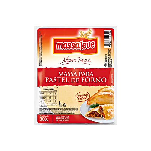 MASSA PASTEL DE FORNO 300 GRS MASSA LEVE