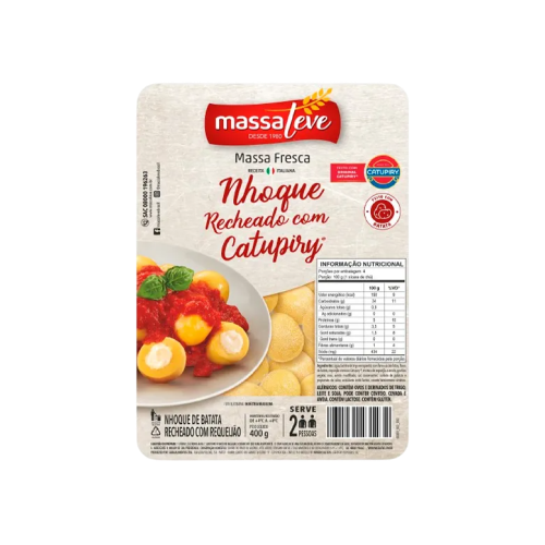 NHOQUE RECHEADO C/CATUPIRY 400G