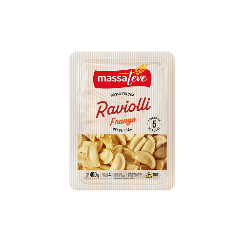 RAVIOLI DE FRANGO 400 GRS MASSA LEVE