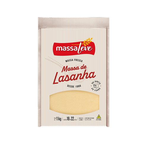 MASSA DE LASANHA 1Kg MASSA LEVE